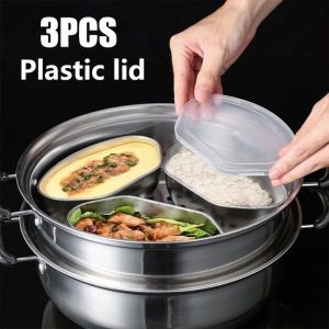 MLADEN Stainless Steel Steaming Plate Divided Steaming Plate Household Food Steaming Bowl Kitchen Tool