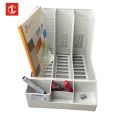 Giá đựng tài liệu 3 ngăn kèm khay để bút Việt Nhật (5680), Khay đựng hồ sơ tài liệu văn phòng để bàn. 