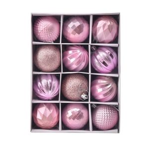 MUSCLEX 12Pcs/Set 6CM Giáng Sinh Lấp lánh Sáng tạo Trang Trí Giáng Sinh Bền bỉ Những trang trí cây thông Noel Bữa tiệc