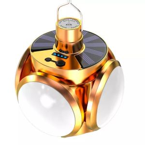 Lampu Tenda Camping Emergency LED Lipat Dragonball 5 Sisi Gantung Rechargeable Lampu Tenaga Surya