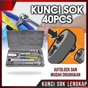 KUNCI SOK SOCKET SET 46 Pcs - SET 40 Pcs KUNCI SOCK SET