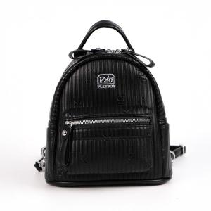 PLAYBOY รุ่น Mofu Mini Backpack กระเป๋าเป้ผู้หญิง รหัส ST-BS254PB150 ดีไซน์ Mini Backpack หนังลายทางปั้๊มจมโลโก้ มี2สี  Rich Black และ Opal  White