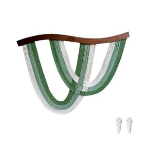 HCHC MALL Sợi dệt Trang trí tường phong cách Bohemian Retro Bằng gỗ Đồ trang trí treo tường Thủ công mỹ nghệ Thẩm mỹ Thảm treo tường trang trí tua rua Nhà
