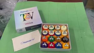 ลูกบอลคริสตัลมาตรฐานสิบหกสี ขนาด 57.2 มม. ลูกบิลเลียดคริสตัลบอล Painasfei TV12A สไตล์จีนอเมริกัน