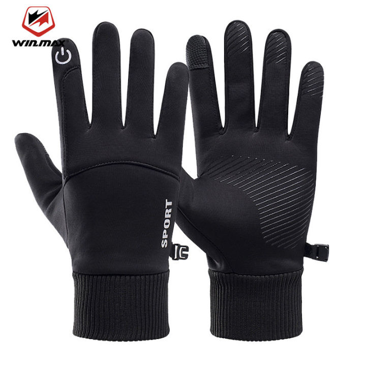 Winmax Men Winter Waterproof Cycling Gloves Outdoor Sports Running