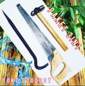 GERGAJI POTONG + LINGGIS + PALU KONDE Paket 3in1
