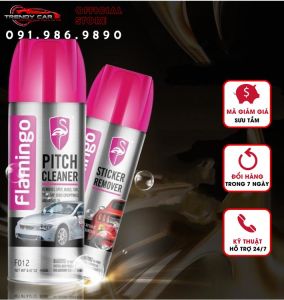 Chai tẩy nhựa đường chuyên nghiệp Flamingo Asphalt Cleaner F012 tẩy băng keo nhựa bám bẩn sàn nhà và ô tô hiệu quả