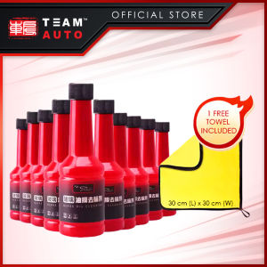 TeamAutoCare TAC6298 150ml Car Windshield Degreasing Agent and Glass Maintenance Cleaner Liquid 10 Bottle Set With Free Microfiber Cleaning Towel