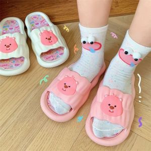 AAIV Loopy Outer Wear Shoes Letter Hot Dog Home Slides Sandals Basic Footwear Slippers Women Summer