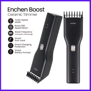 COD ENCHEN Boost Alat Cukur Elektrik Hair Clipper Ceramic Trimmer / Alat Cukur Eletrik Dengan Teknologi Konversi Frekuensi Dan Dengan Mesin Tipe 280 Yang Kuat / Alat Cukur Eletrik Barbershop Super Tajam / Alat Cukur Eletrik Tanpa Kabel Kualitas Terbaik