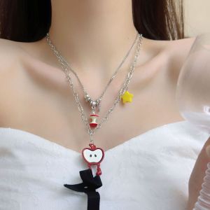 GFBB Unique Necklace Cute Personality Pearl Necklace Delicate Atmosphere Sense Star Necklace Girl