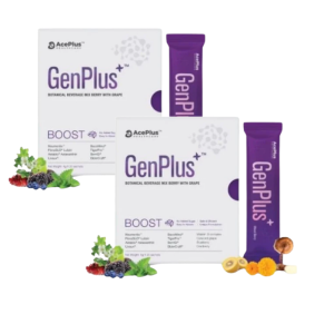 GenPlus+ Botanical Beverage Mix by AcePlus Berry & Grape Flavor with Lutein
