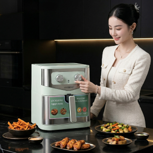 🍗 NỒI CHIÊN KHÔNG DẦU LOCK&KING LK-92 9.2L – 1800W | CHIÊN GIÒN NƯỚNG NGON CẢ NHÀ MÊ