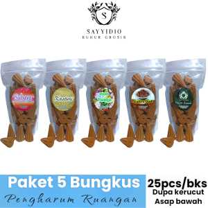 paket dupa kerucut 25pcs 5 bungkus asap bawah / buhur kerucut wangi pengharum kamar bukhur krucut