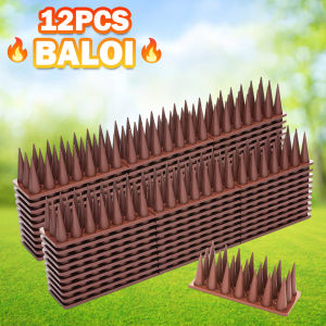 LOVIDA Malaysia 12PCS Plastic Defender Cat Squirrel Theif Animals Repellent Keep Pigeon Crow Fence Rail Roof Security Bird Spikes Animals Repellent to Keep Off Pigeon Crow Plastic Spikes Fence to Defender Birds and Small Animals Security for Railing and