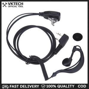 2 PIN Earpiece Headset PTT MIC Walkie Talkie Headset with Microphone Walkie Talkie Earbud for Baofeng UV5R Kenwood HYT
