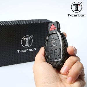 T-Carbon® Deluxe Real Carbon fiber Keyless FOB Key shell Cover Case Mercedes Benz 2020 E Class GLA GLB B