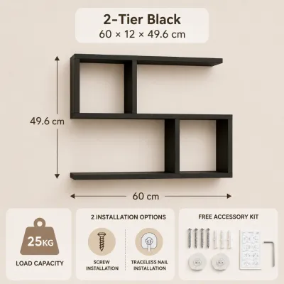 Global Bookshelf Wall Shelf Multi no perforated shelf wall-mounted wall cabinet wall hanging wall