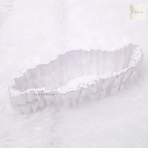 BANDANA SERUT GLOSSY - Bandana korea puff headband ruffle kerut satin silk kilap accessories awan aksesoris wanita