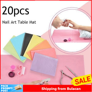 20pcs Disposable Nail Art Table Mat Disposable Clean Pads for Nails Care Waterproof Manicure Tool