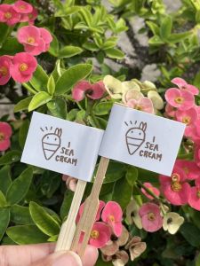 ธงปักอาหารแบบไม้ส้อม ธงปักขนม ธงปักเค้ก ไม้จิ้มค็อกเทล ธงไม้จิ้มฟัน