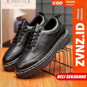 ZVN Grenix Sepatu Pantofel Pria Hitam Casual Kerja Formal Kantor Kondangan
