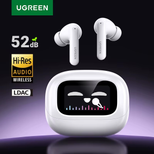 UGREEN LCD Full Color Smart Screen Wireless TWS Bluetooth Earphones Earbuds 52dB Active Noise Cancel