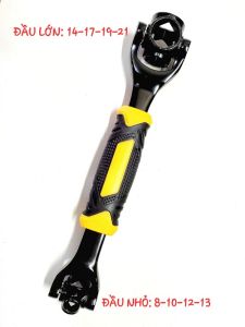 Cờ Lê Đa Năng Đầu Vặn Xoay 360° Các Size 8-10-12-13-14-17-19-21mm Cán Thép Bọc Nhựa Chống Trơn Trượt