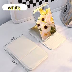 Foldable Mini Makeup Mirror Portable PU Leather Student Dormitory Standing Cosmetic mirrors
