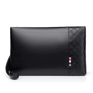 2024 New Kangaroo Business Fashion Briefcase Large Capacity Clutch Trendy Change and Phone Envelope Package Mens Handbag