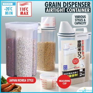 Japan/Korea Style Airtight Grain Dispenser Container