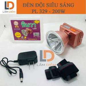 Đèn pin đội đầu 200w siêu sáng 3 chế độ pl 329