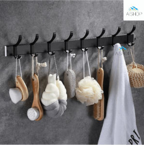 Adjustable Aluminum Hook Bathroom Toilet Clothes Hanger Rack Kitchen Door Hanger [SG Seller]