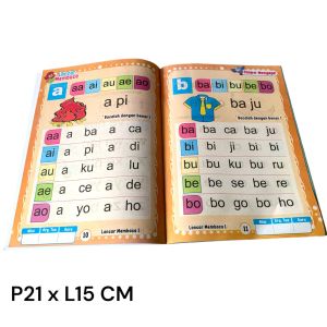 LANCAR MEMBACA TANPA MENGEJA ISI 1-6 BUKU FULL SET (A5) FULL COLOUR DAN GAMBAR
