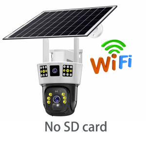 V380 Solar Camera Dual lens 12MP 4G Sim Card Wifi IP Wireless CCTV Motion Detection 360°Degree IP66 Waterproof Indoor Outdoor