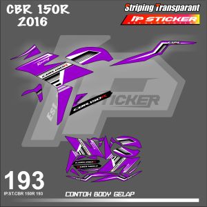 CBR 150 R 2016 (COD) STIKER STRIPING MOTOR HONDA CBR 150R 2016 - STIKER LIST  SIMPLE WARNA VARIASI DESAIN RACING HOLOGRAM DAN TRANSPARAN BISA COD IP PROJECTKODE 193