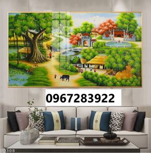 Tranh gạch 3d cảnh đồng quê đẹp