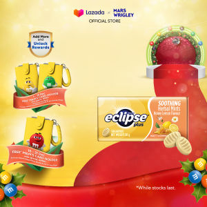 Eclipse Plus Honey Lemon Tins 30g Soothing Herbal Mints / Sugar Free / Snacks