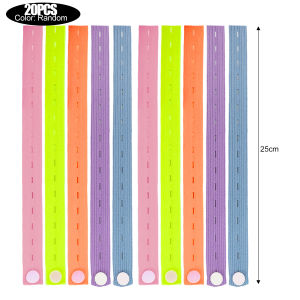 20Pcs Clothes Storage Elastic Band Straps Pull Roll Belts with Button Pants Sweaters Quilt Binding Belt Wardrobe Organizer