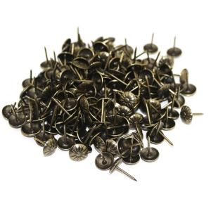 100 Pieces Antique Decorative Tacks with Chrysanthemum Pattern Furniture Upholstery Nail for Sofa Home DIY Decor