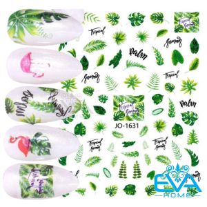 Sticker Dán Móng Tay 3D Dạng Decal Dán Móng Chống Nước Hoạ Tiết Lá Cọ Mùa Hè Summer Plam Tropico JO1631