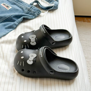 [Free Shipping] Cute Hello Cartoon Clogs 2026 New Style Suitable For Indoor And Outdoor Wear With Non-Slip Soles Thickened Design Breathable And Soft Bottom For Women