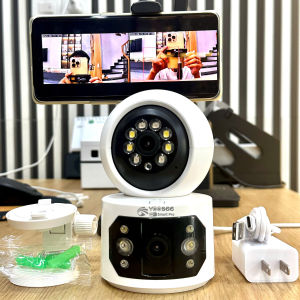 Camera Yoosee 2 Mắt Trong Nhà Xem 2 Màn Hình Cùng Lúc Phiên Bản Tích hợp nút gọi trên camera Xoay 360 Độ Xem Đêm Có Màu  Đàm Thoại 2 Chiều
