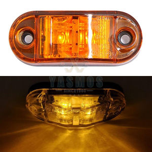 1pc Crystal Cone Led light Side Marker Lamp For Truck Trailer Jeep Bus 24V