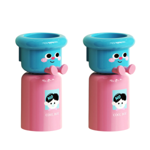 ที่วางแก้วแปรงสีฟันแม่เหล็กโดพามีนสำหรับใช้ในครัวเรือน ที่วางแก้วแปรงสีฟันแบบไม่ต้องเจาะสามารถพลิกกลับเพื่อระบายน้ำได้