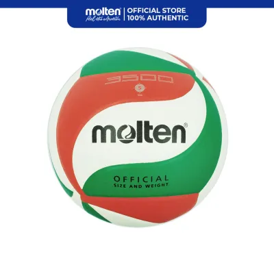 Molten V5M3500 Tricolor Volleyball Size 5 with 18 Panels and PU Leather (White/Red/Green)
