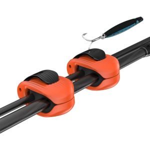 NOBLELUX 2/4Pcs Wall Mounted Multifunctional Fishing Rod Holder Durable Non-Slip Fishing Pole Holder Portable Rod Binding Clamp Fishing Rod Protectors Outdoor Fishing Accessories