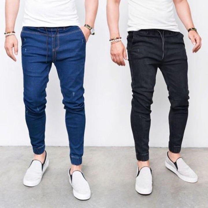 dewasa-unisex-jogger-bawa-getah-gegaris-pants-elasticated-waist