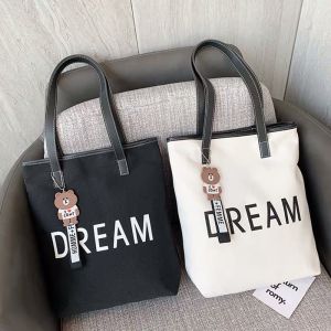 New Fashion Ladies Bag Simple Wild Handbag Shoulder Bag Fashion Large Capacity Canvas Tote Bag