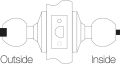 St Guchi Door Lock SGCD4300 Cylindrical Door Lock Set Door Knob Lock Tombol Pintu Rumah Depan Lock Pintu Rumah 門鎖. 
